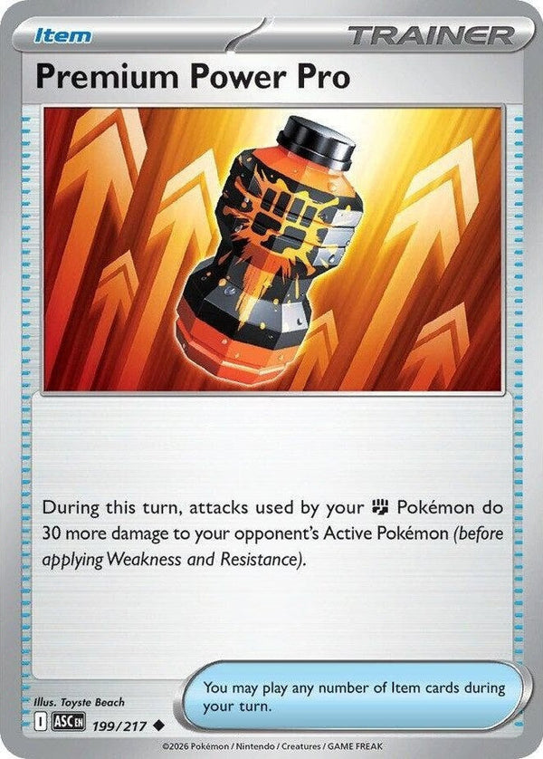 Premium Power Pro - 199/217 Uncommon Pokémon card from Ascended Heroes, Near Mint Normal