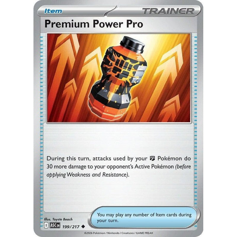 Premium Power Pro - 199/217 Uncommon Pokémon card from Ascended Heroes, Near Mint Normal