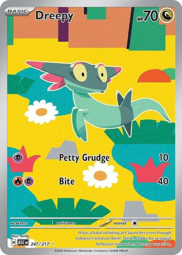 Dreepy - 247/217 Illustration Rare Pokémon card from Ascended Heroes, Near Mint Holofoil