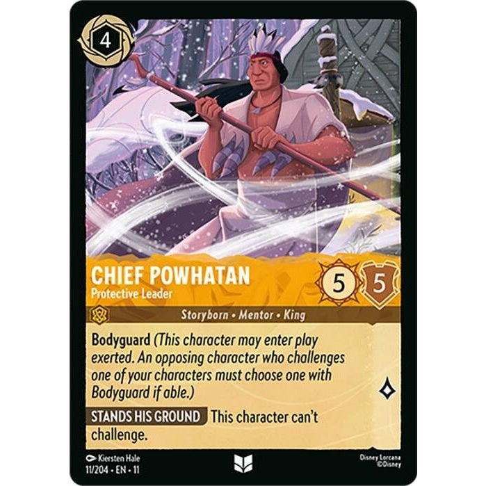 Chief Powhatan - Protective Leader - 11/204 Uncommon Disney Lorcana card from Winterspell, Near Mint Normal