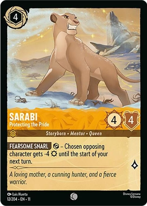 Sarabi - Protecting the Pride - 12/204 Common Disney Lorcana card from Winterspell, Near Mint Normal