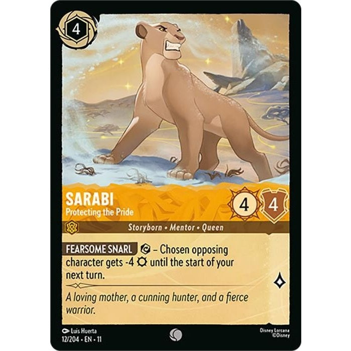 Sarabi - Protecting the Pride - 12/204 Common Disney Lorcana card from Winterspell, Near Mint Normal
