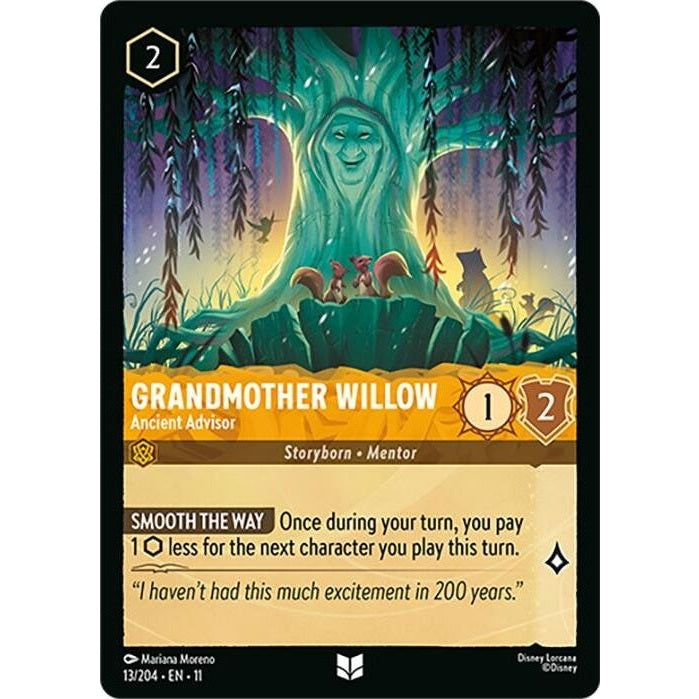 Grandmother Willow - Ancient Advisor - 13/204 Uncommon Disney Lorcana card from Winterspell, Near Mint Normal