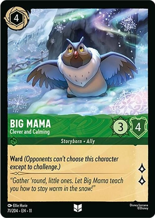 Big Mama - Clever and Calming - 71/204 Uncommon Disney Lorcana card from Winterspell, Near Mint Normal