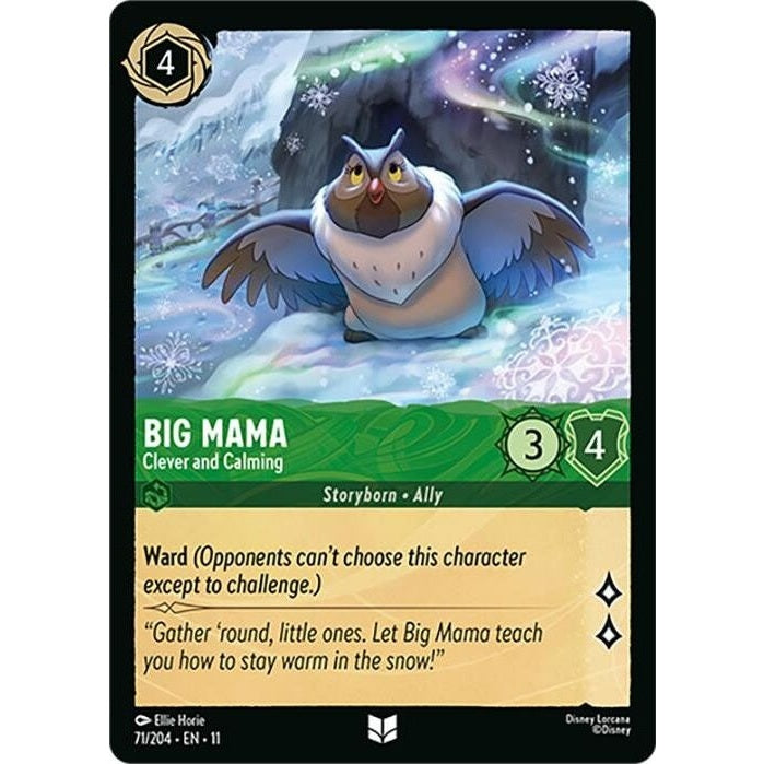 Big Mama - Clever and Calming - 71/204 Uncommon Disney Lorcana card from Winterspell, Near Mint Normal