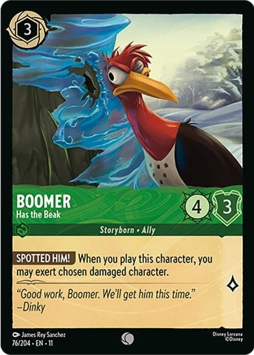 Boomer - Has the Beak - 76/204 Common Disney Lorcana card from Winterspell, Near Mint Normal