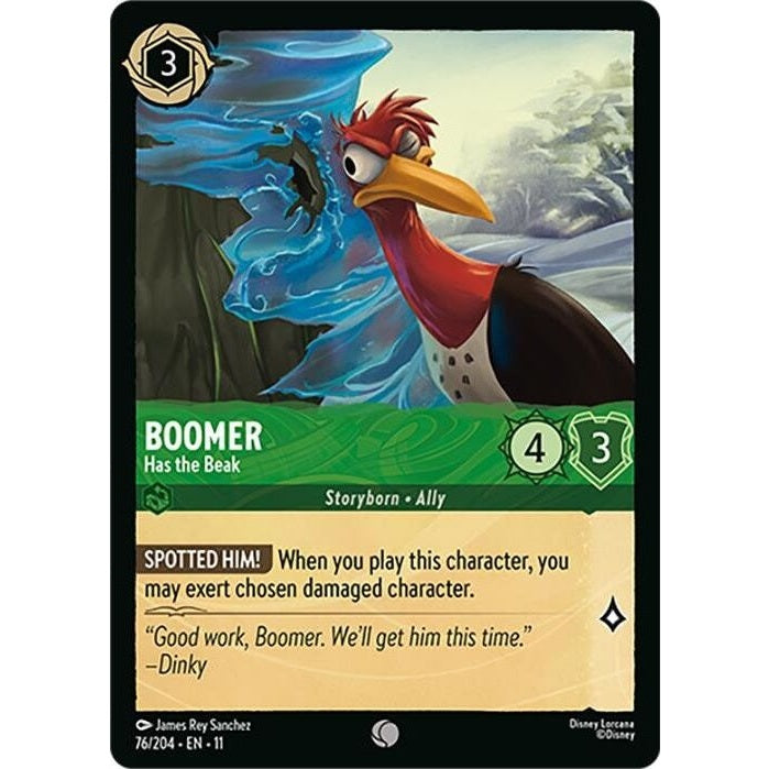 Boomer - Has the Beak - 76/204 Common Disney Lorcana card from Winterspell, Near Mint Normal