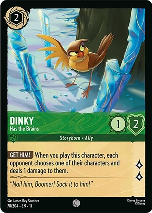 Dinky - Has the Brains - 78/204 Common Disney Lorcana card from Winterspell, Near Mint Normal