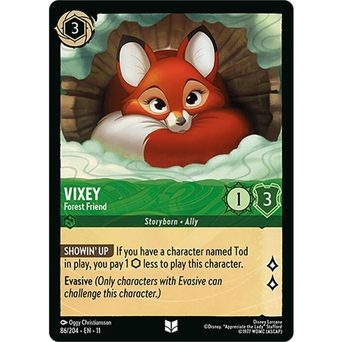 Vixey - Forest Friend - 86/204 Uncommon Disney Lorcana card from Winterspell, Near Mint Normal