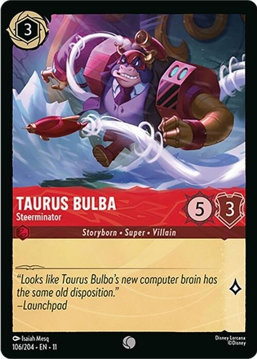 Taurus Bulba - Steerminator - 106/204 Common Disney Lorcana card from Winterspell, Near Mint Normal