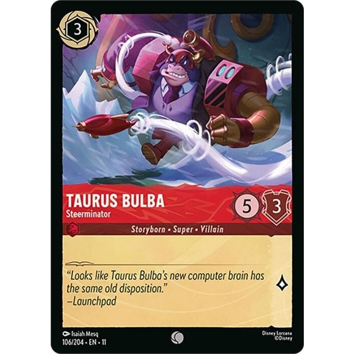 Taurus Bulba - Steerminator - 106/204 Common Disney Lorcana card from Winterspell, Near Mint Normal