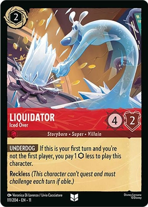 Liquidator - Iced Over - 111/204 Uncommon Disney Lorcana card from Winterspell, Near Mint Normal