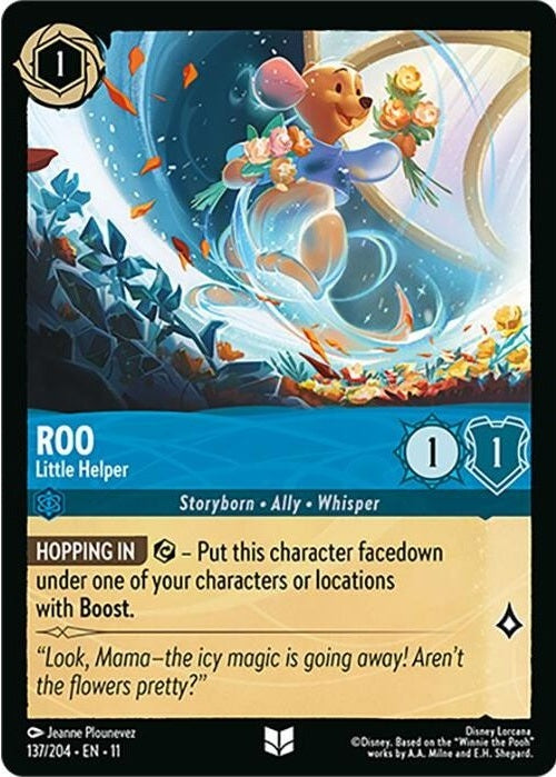 Roo - Little Helper - 137/204 Uncommon Disney Lorcana card from Winterspell, Near Mint Normal