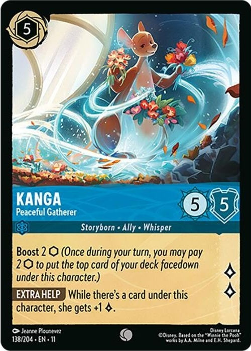 Kanga - Peaceful Gatherer - 138/204 Common Disney Lorcana card from Winterspell, Near Mint Normal