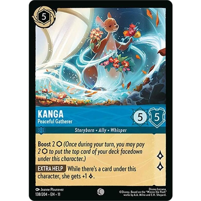 Kanga - Peaceful Gatherer - 138/204 Common Disney Lorcana card from Winterspell, Near Mint Normal