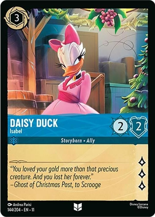 Daisy Duck - Isabel - 144/204 Uncommon Disney Lorcana card from Winterspell, Near Mint Normal