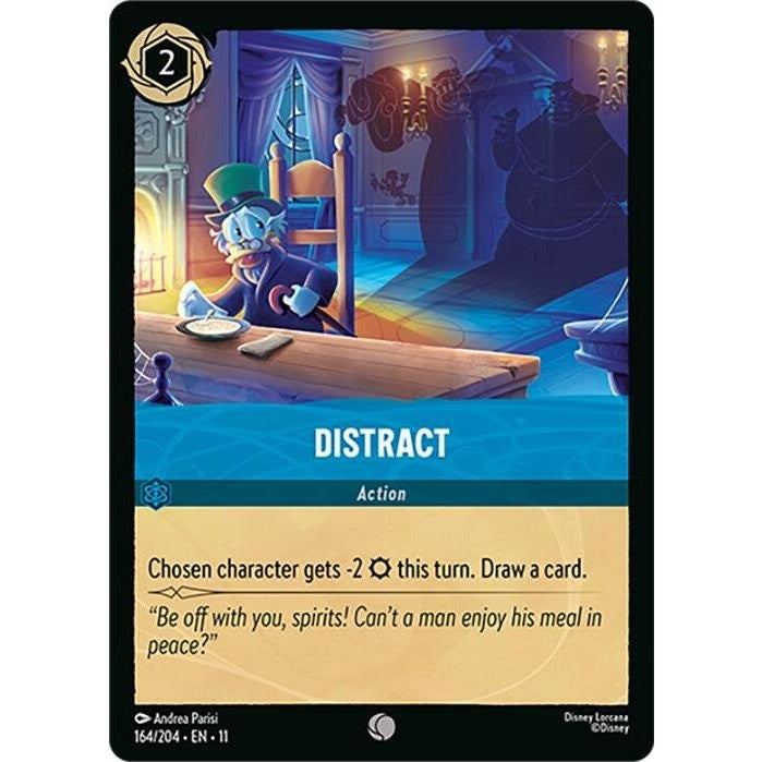 Distract - 164/204 Common Disney Lorcana card from Winterspell, Near Mint Normal