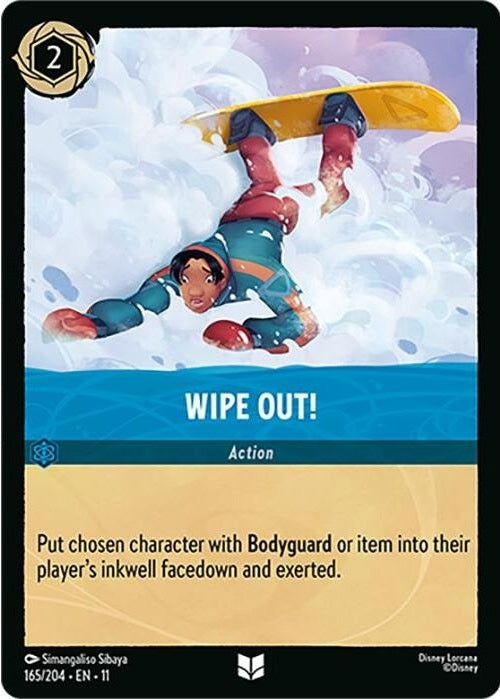 Wipe Out! - 165/204 Uncommon Disney Lorcana card from Winterspell, Near Mint Normal