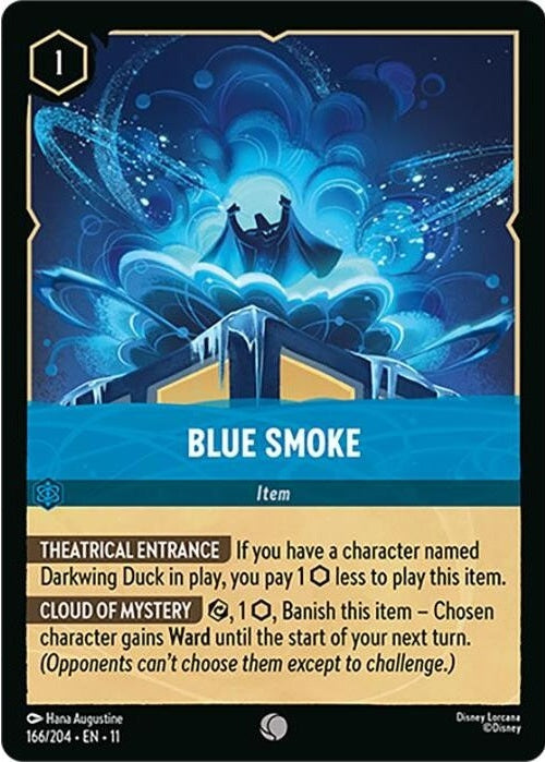 Blue Smoke - 166/204 Common Disney Lorcana card from Winterspell, Near Mint Normal
