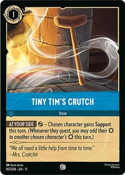 Tiny Tim's Crutch - 167/204 Common Disney Lorcana card from Winterspell, Near Mint Normal
