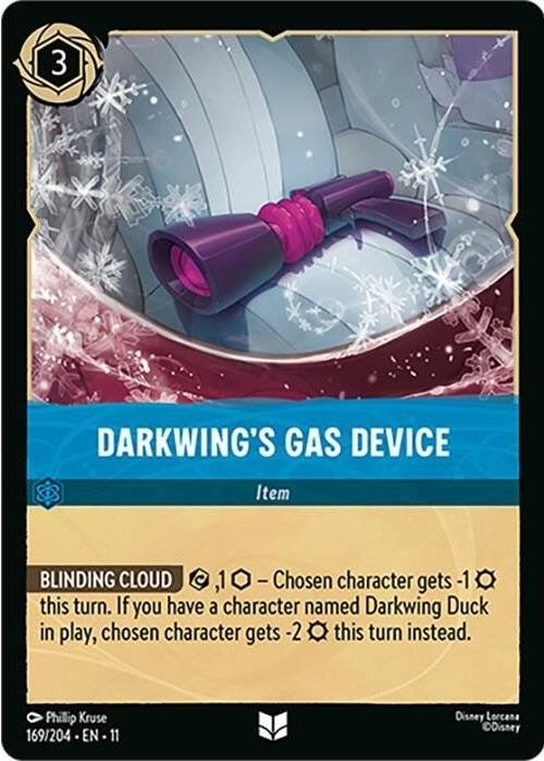 Darkwing's Gas Device - 169/204 Uncommon Disney Lorcana card from Winterspell, Near Mint Normal