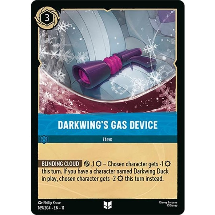 Darkwing's Gas Device - 169/204 Uncommon Disney Lorcana card from Winterspell, Near Mint Normal