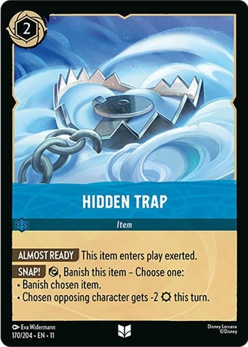 Hidden Trap - 170/204 Uncommon Disney Lorcana card from Winterspell, Near Mint Normal