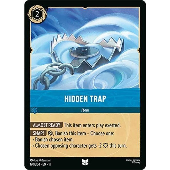Hidden Trap - 170/204 Uncommon Disney Lorcana card from Winterspell, Near Mint Normal