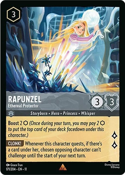 Rapunzel - Ethereal Protector - 171/204 Rare Disney Lorcana card from Winterspell, Near Mint Normal