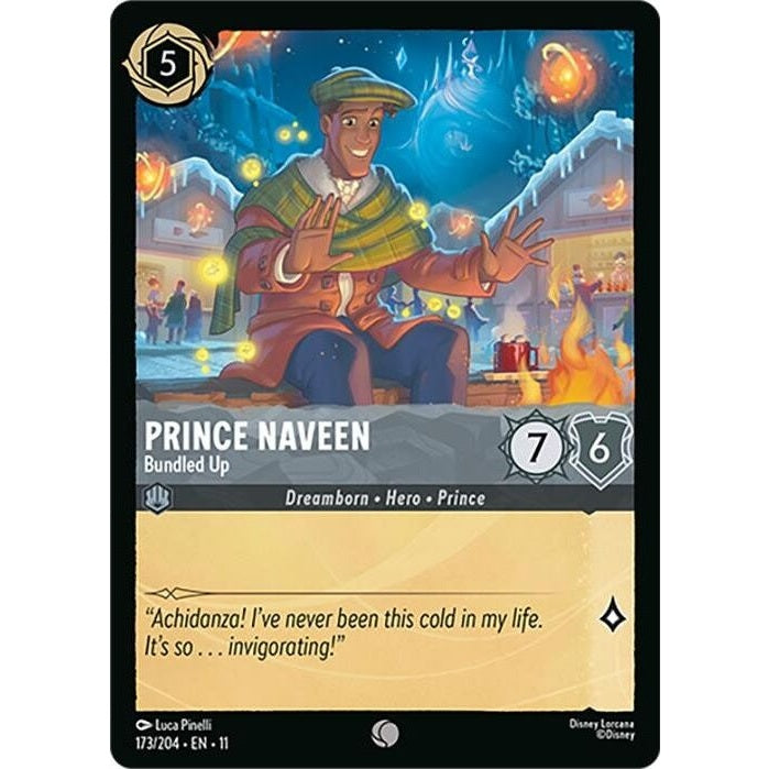 Prince Naveen - Bundled Up - 173/204 Common Disney Lorcana card from Winterspell, Near Mint Normal