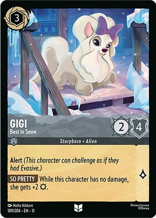 Gigi - Best in Snow - 189/204 Uncommon Disney Lorcana card from Winterspell, Near Mint Normal
