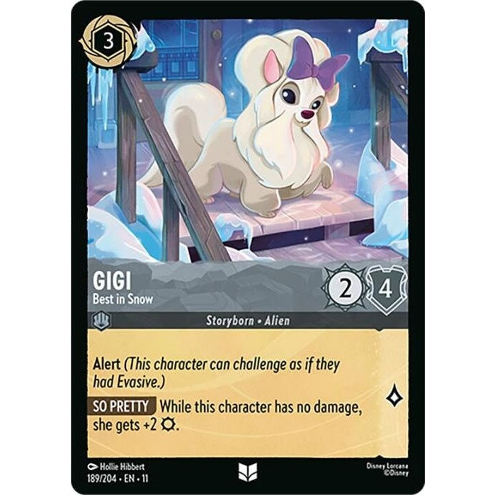 Gigi - Best in Snow - 189/204 Uncommon Disney Lorcana card from Winterspell, Near Mint Normal