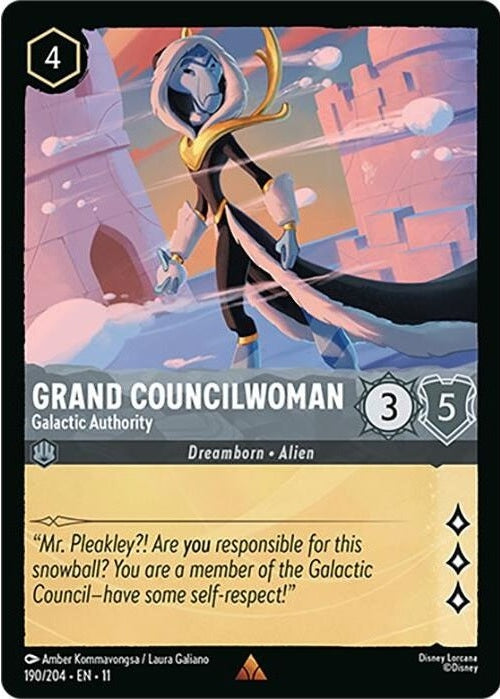 Grand Councilwoman - Galactic Authority - 190/204 Rare Disney Lorcana card from Winterspell, Near Mint Normal