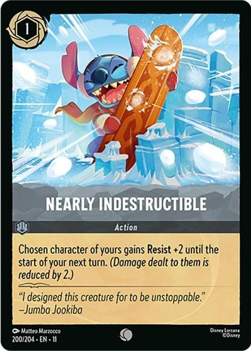 Nearly Indestructible - 200/204 Common Disney Lorcana card from Winterspell, Near Mint Normal