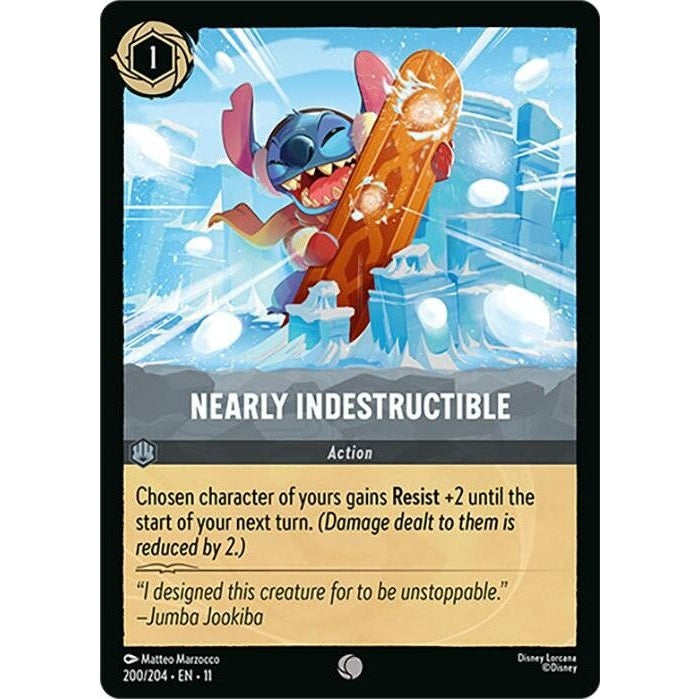 Nearly Indestructible - 200/204 Common Disney Lorcana card from Winterspell, Near Mint Normal