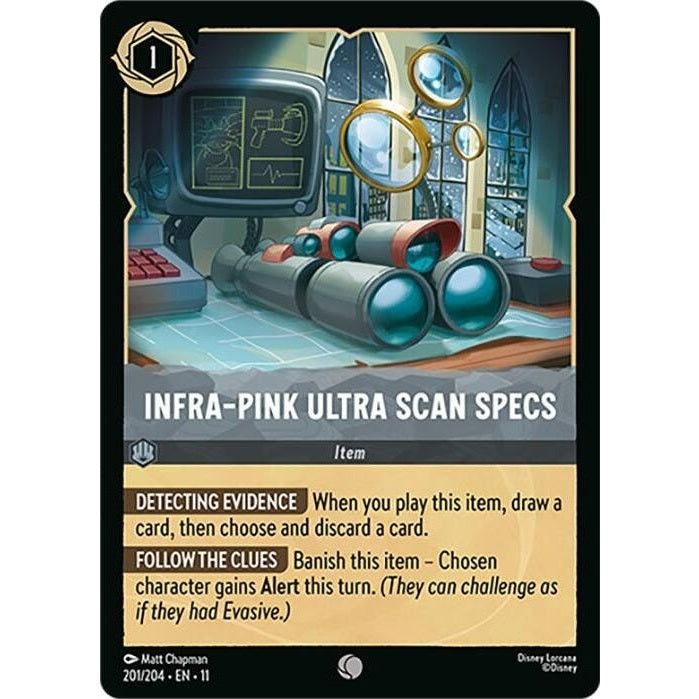 Infra-Pink Ultra Scan Specs - 201/204 Common Disney Lorcana card from Winterspell, Near Mint Normal