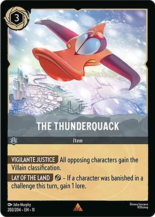 The Thunderquack - 202/204 Rare Disney Lorcana card from Winterspell, Near Mint Normal