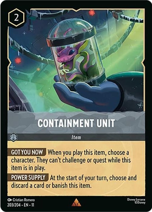 Containment Unit - 203/204 Rare Disney Lorcana card from Winterspell, Near Mint Normal