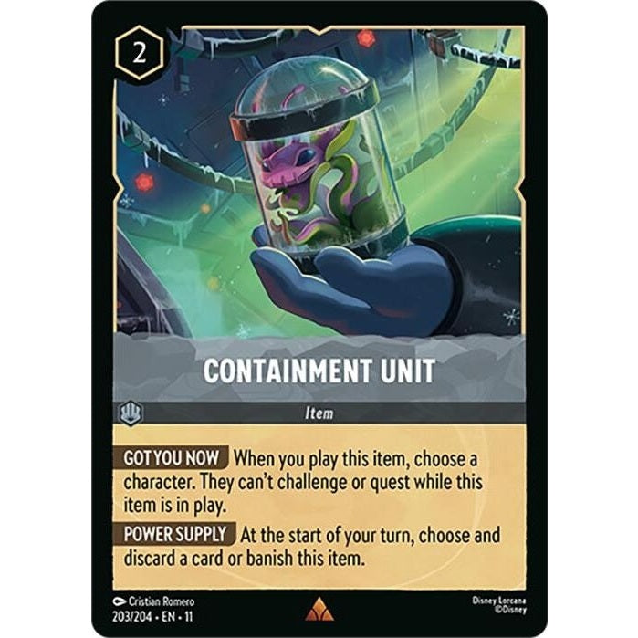 Containment Unit - 203/204 Rare Disney Lorcana card from Winterspell, Near Mint Normal
