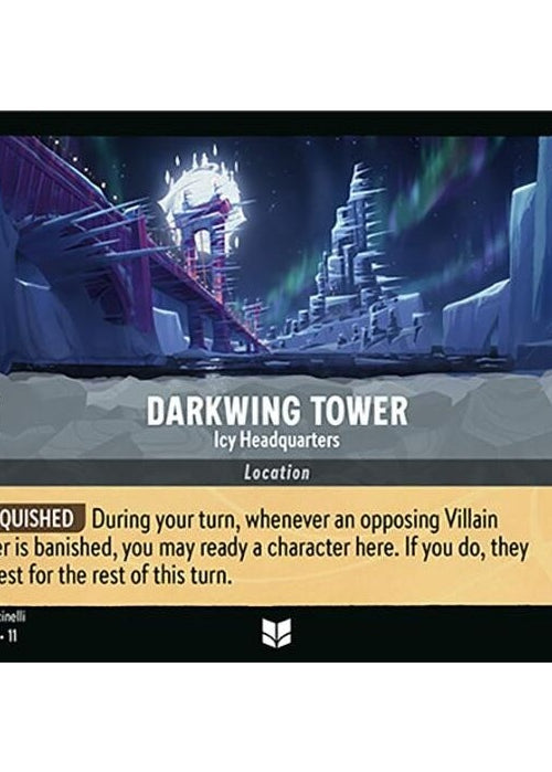 Darkwing Tower - Icy Headquarters - 204/204 Uncommon Disney Lorcana card from Winterspell, Near Mint Normal