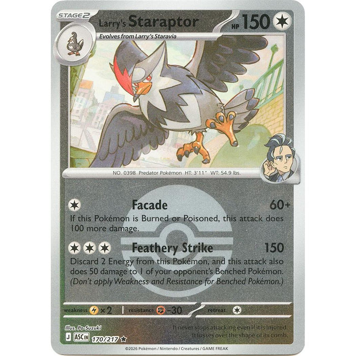 Larry's Staraptor - 170/217 (Poke Ball)