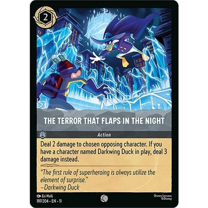 The Terror That Flaps in the Night - 197/204 Common Disney Lorcana card from Winterspell, Near Mint Normal