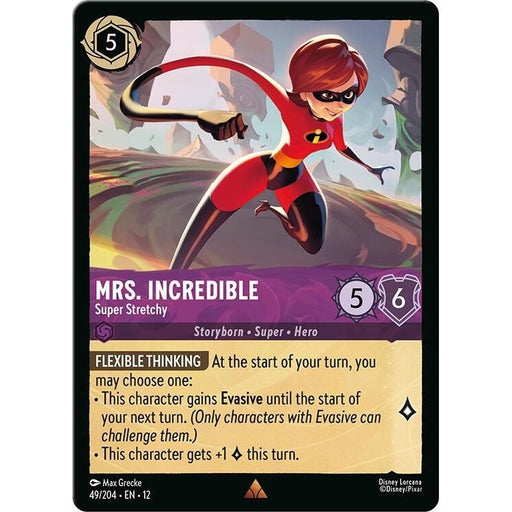Mrs. Incredible - Super Stretchy - 49/204 Rare Disney Lorcana card from Wilds Unknown, Near Mint Normal