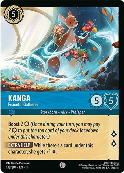 Kanga - Peaceful Gatherer (Foil) - 138/204 Common Disney Lorcana card from Winterspell, Near Mint Cold Foil