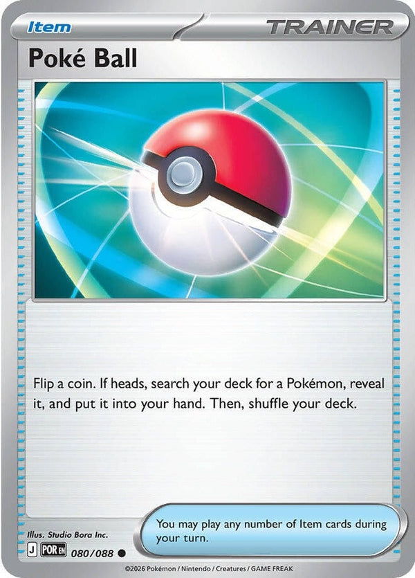 Poke Ball - 080/088 Common Pokémon card from Perfect Order, Near Mint Reverse Holofoil