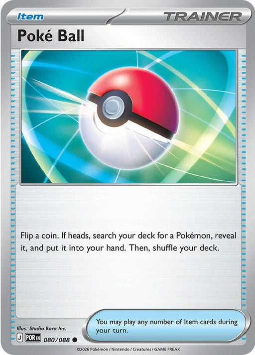Poke Ball - 080/088 Common Pokémon card from Perfect Order, Near Mint Reverse Holofoil