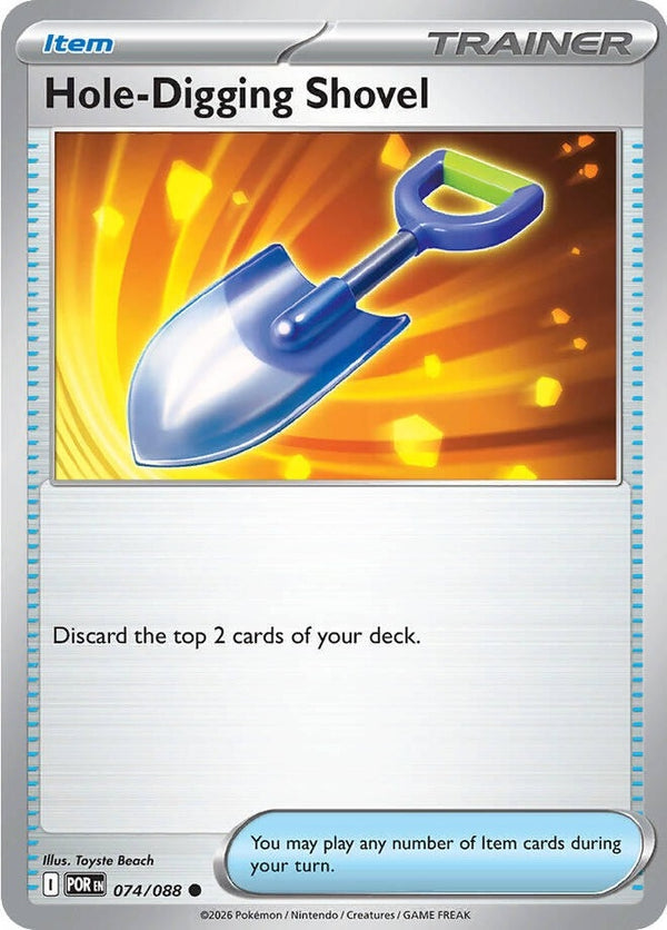 Hole-Digging Shovel - 074/088 Common Pokémon card from Perfect Order, Near Mint Reverse Holofoil
