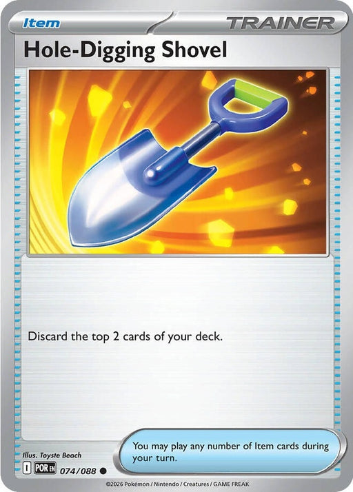 Hole-Digging Shovel - 074/088 Common Pokémon card from Perfect Order, Near Mint Reverse Holofoil