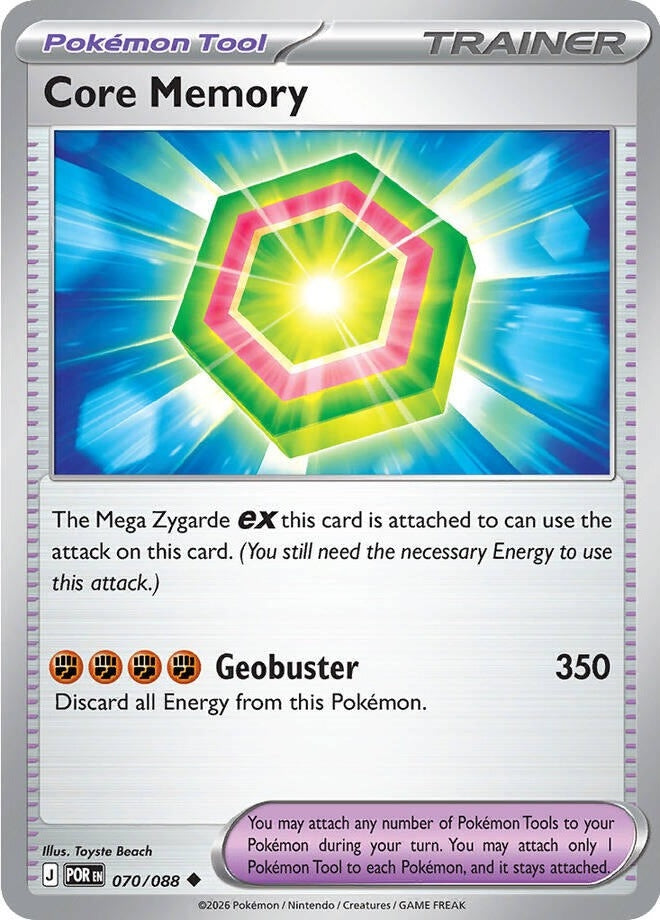 Core Memory - 070/088 Uncommon Pokémon card from Perfect Order, Near Mint Reverse Holofoil