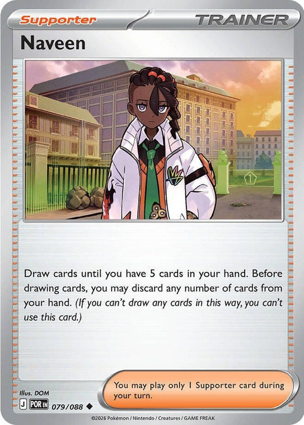 Naveen - 079/088 Uncommon Pokémon card from Perfect Order, Near Mint Reverse Holofoil